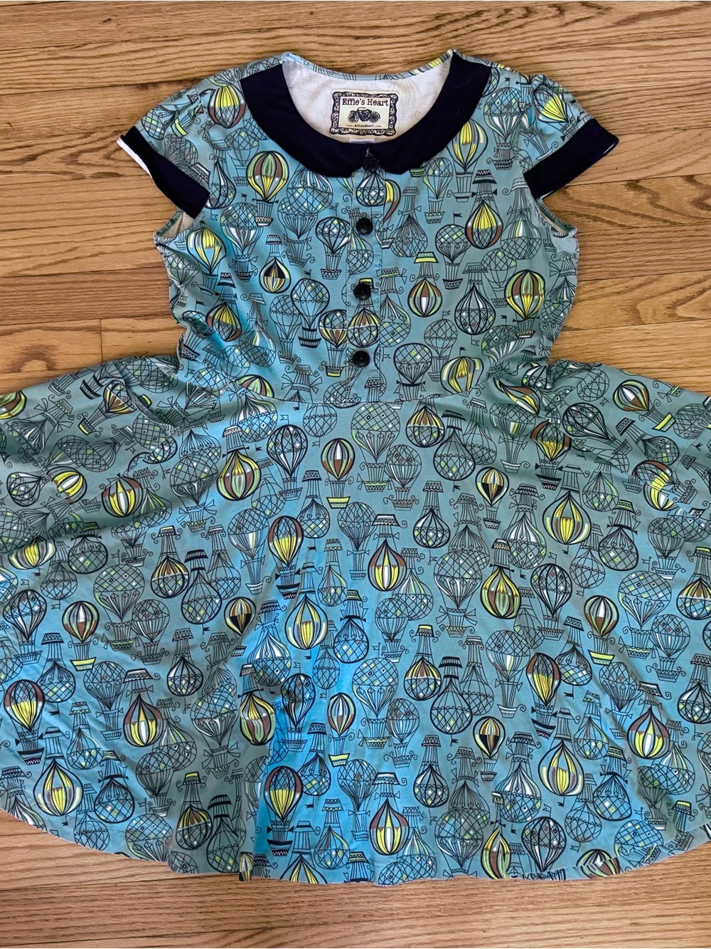 Effie’s Heart Hot Air Balloon Fit-and-Flare Dress sz 1X